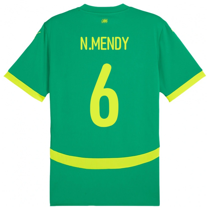 Danxen Dámské Senegal Nampalys Mendy #6 Zelený Daleko Hráčské Dresy 24-26 Dres