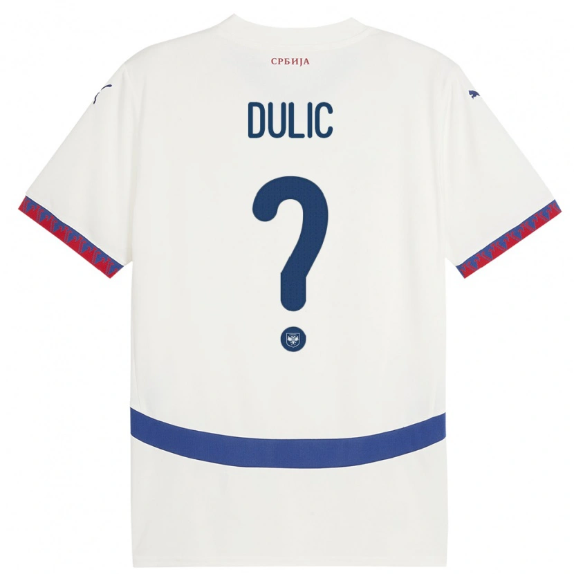 Danxen Dámské Srbsko Marin Dulic #0 Bílý Daleko Hráčské Dresy 24-26 Dres