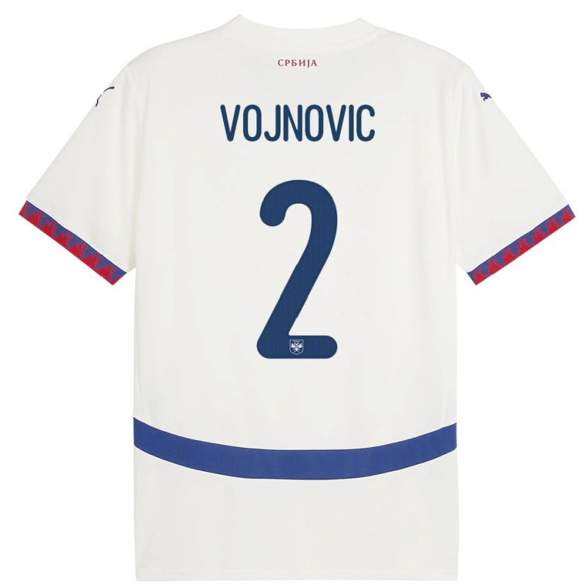 Danxen Dámské Srbsko Jovan Vojnovic #2 Bílý Daleko Hráčské Dresy 24-26 Dres