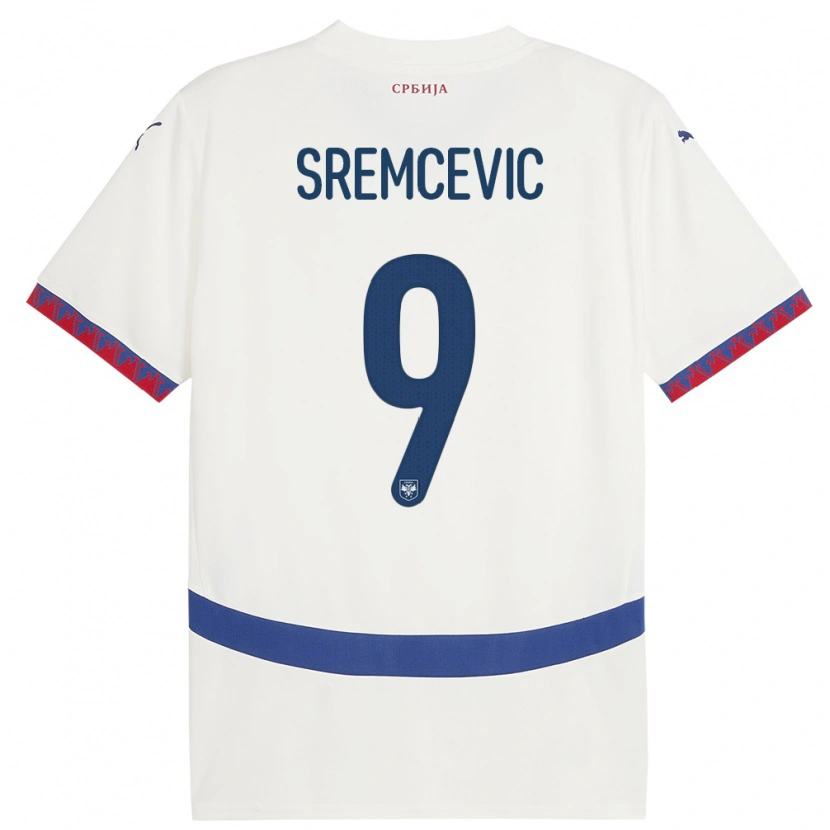 Danxen Dámské Srbsko Uros Sremcevic #9 Bílý Daleko Hráčské Dresy 24-26 Dres
