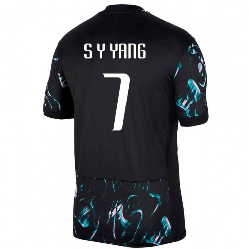Danxen Dámské Jižní Korea Si-Yeong Yang #7 Černý Daleko Hráčské Dresy 24-26 Dres
