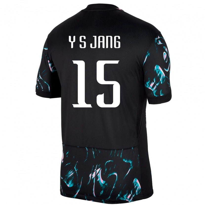 Danxen Dámské Jižní Korea Jang Yun Sik #15 Černý Daleko Hráčské Dresy 24-26 Dres