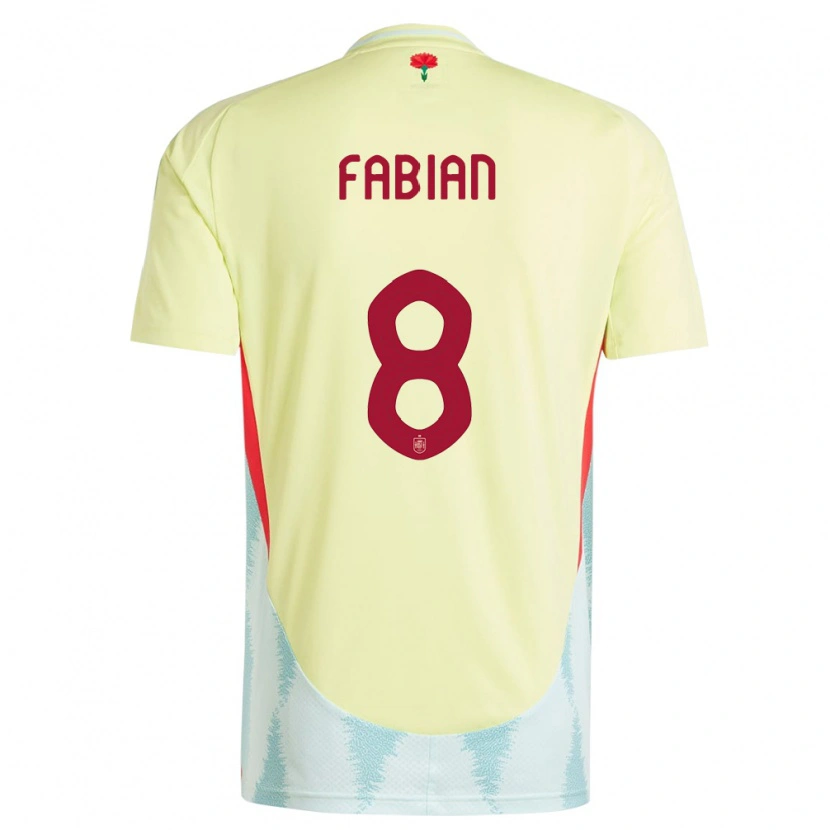 Danxen Dámské Španělsko Fabián Ruiz #8 Žlutá Daleko Hráčské Dresy 24-26 Dres