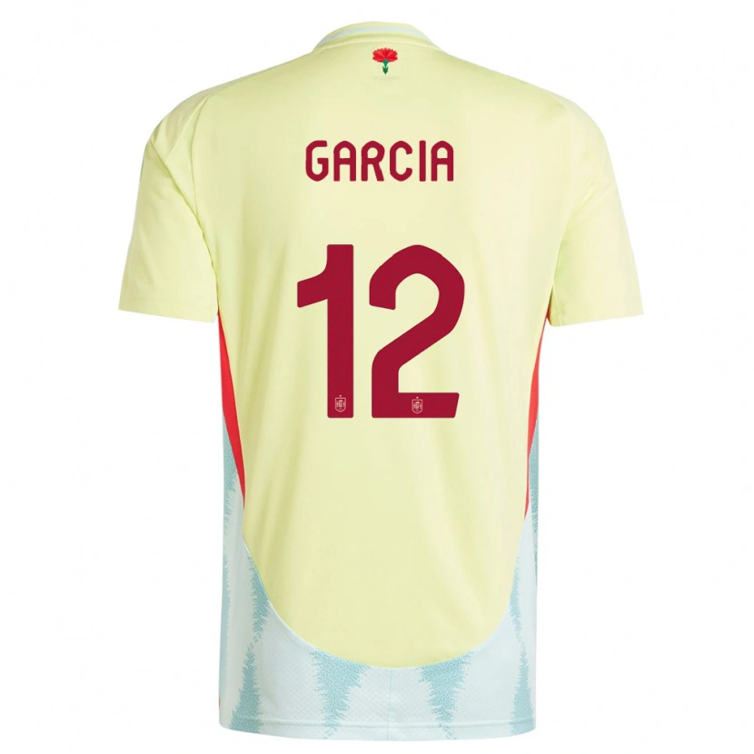 Danxen Dámské Španělsko Pablo García #12 Žlutá Daleko Hráčské Dresy 24-26 Dres