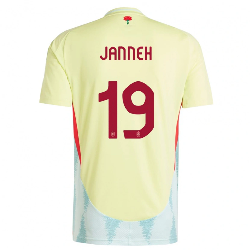 Danxen Dámské Španělsko Omar Janneh #19 Žlutá Daleko Hráčské Dresy 24-26 Dres