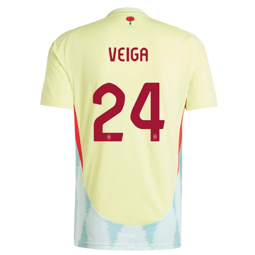 Danxen Dámské Španělsko Gabri Veiga #24 Žlutá Daleko Hráčské Dresy 24-26 Dres