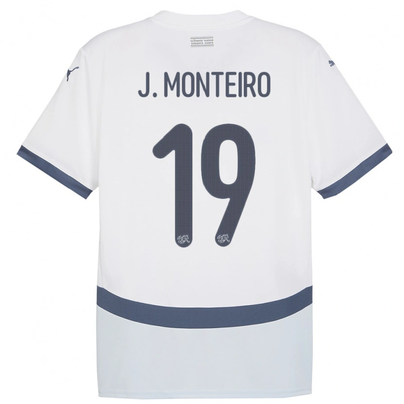 Danxen Dámské Švýcarsko Joël Monteiro #19 Bílý Daleko Hráčské Dresy 24-26 Dres