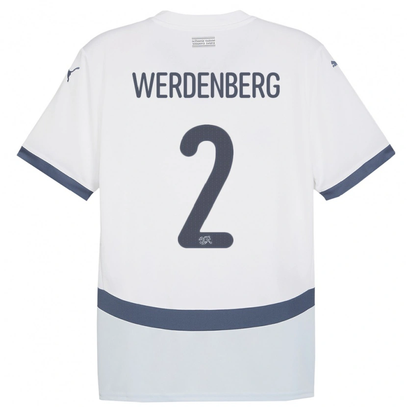 Danxen Dámské Švýcarsko Julien Werdenberg #2 Bílý Daleko Hráčské Dresy 24-26 Dres