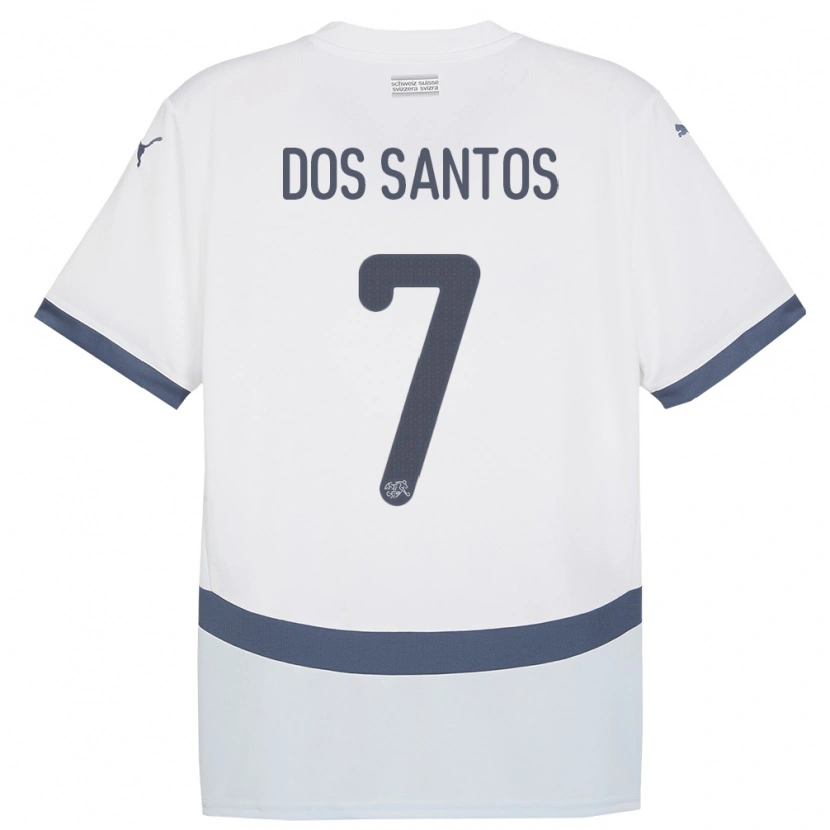 Danxen Dámské Švýcarsko Daniel Dos Santos #7 Bílý Daleko Hráčské Dresy 24-26 Dres