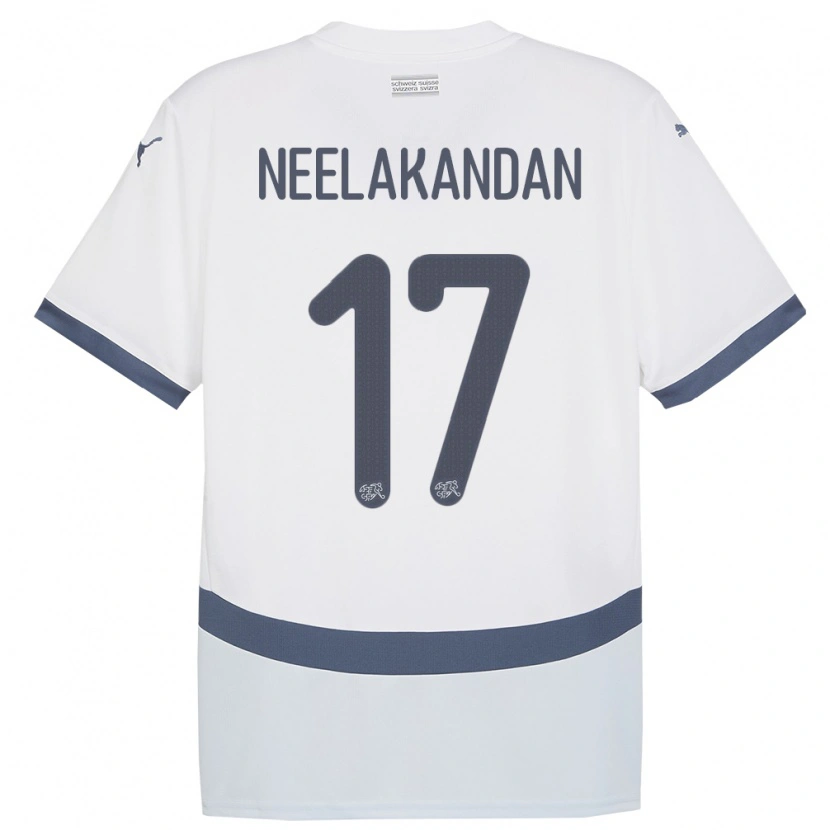 Danxen Dámské Švýcarsko Ranjan Neelakandan #17 Bílý Daleko Hráčské Dresy 24-26 Dres