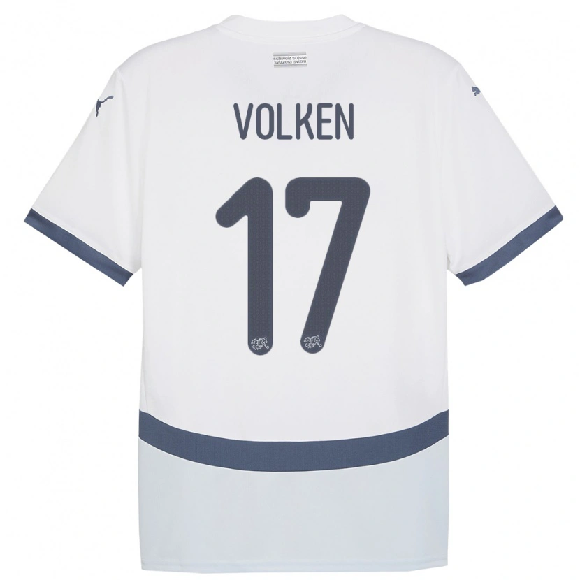 Danxen Dámské Švýcarsko Neil Volken #17 Bílý Daleko Hráčské Dresy 24-26 Dres