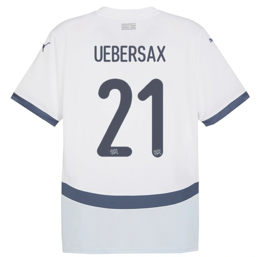 Danxen Dámské Švýcarsko Jan Uebersax #21 Bílý Daleko Hráčské Dresy 24-26 Dres