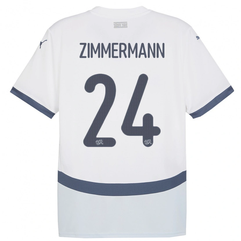 Danxen Dámské Švýcarsko Mio Zimmermann #24 Bílý Daleko Hráčské Dresy 24-26 Dres