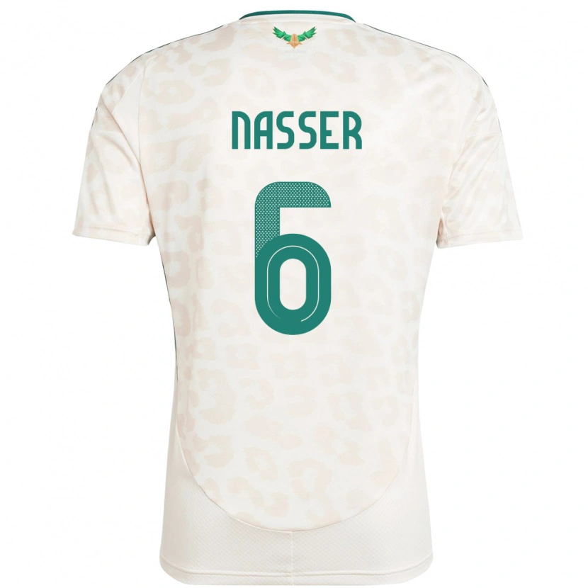 Danxen Dámské Saúdská Arábie Nasser Al-Dawsari #6 Bílý Daleko Hráčské Dresy 24-26 Dres