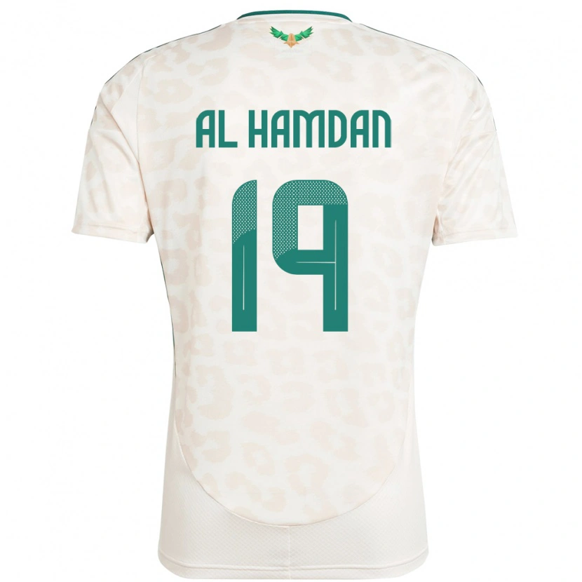 Danxen Dámské Saúdská Arábie Abdullah Al-Hamdan #19 Bílý Daleko Hráčské Dresy 24-26 Dres