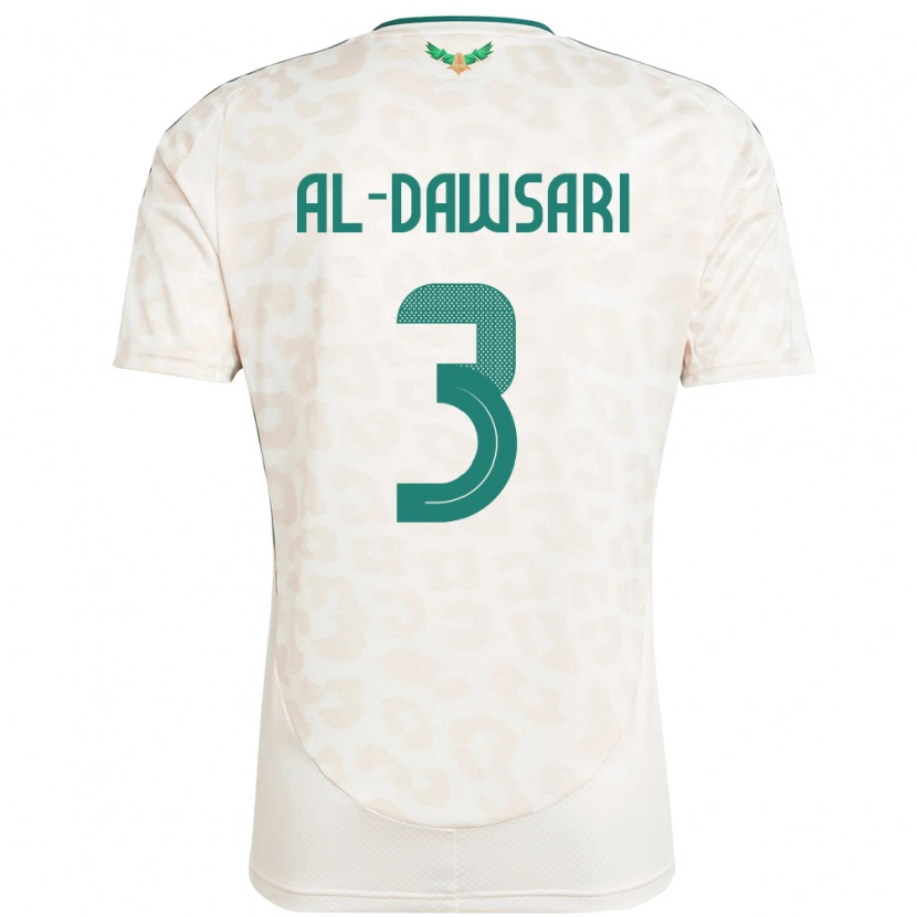 Danxen Dámské Saúdská Arábie Mohammed Al-Dawsari #3 Bílý Daleko Hráčské Dresy 24-26 Dres