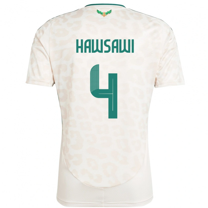 Danxen Dámské Saúdská Arábie Mohammed Hawsawi #4 Bílý Daleko Hráčské Dresy 24-26 Dres