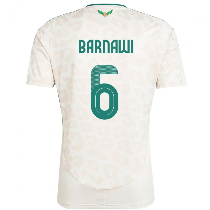 Danxen Dámské Saúdská Arábie Saleh Barnawi #6 Bílý Daleko Hráčské Dresy 24-26 Dres