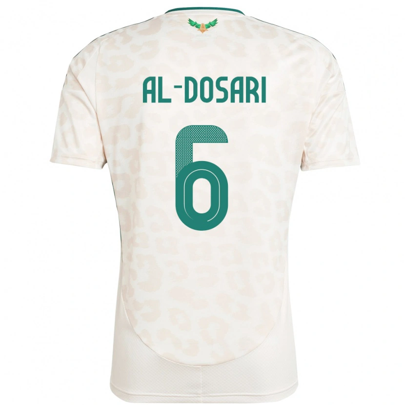Danxen Dámské Saúdská Arábie Saeed Al-Dosari #6 Bílý Daleko Hráčské Dresy 24-26 Dres