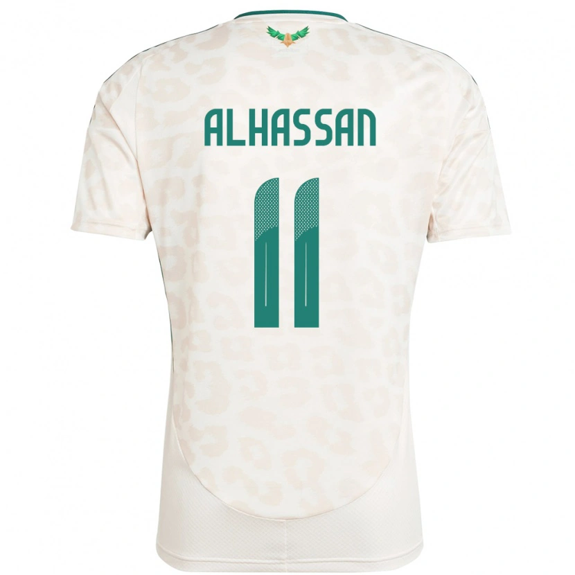 Danxen Dámské Saúdská Arábie Abbas Alhassan #11 Bílý Daleko Hráčské Dresy 24-26 Dres