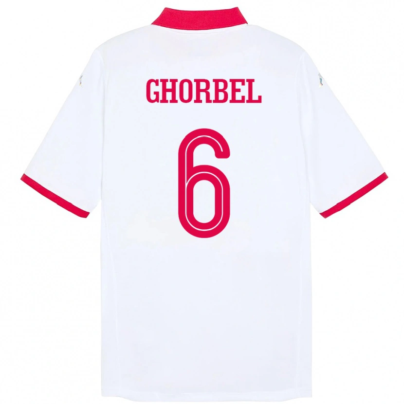 Danxen Dámské Tunisko Mahmoud Ghorbel #6 Bílý Daleko Hráčské Dresy 24-26 Dres