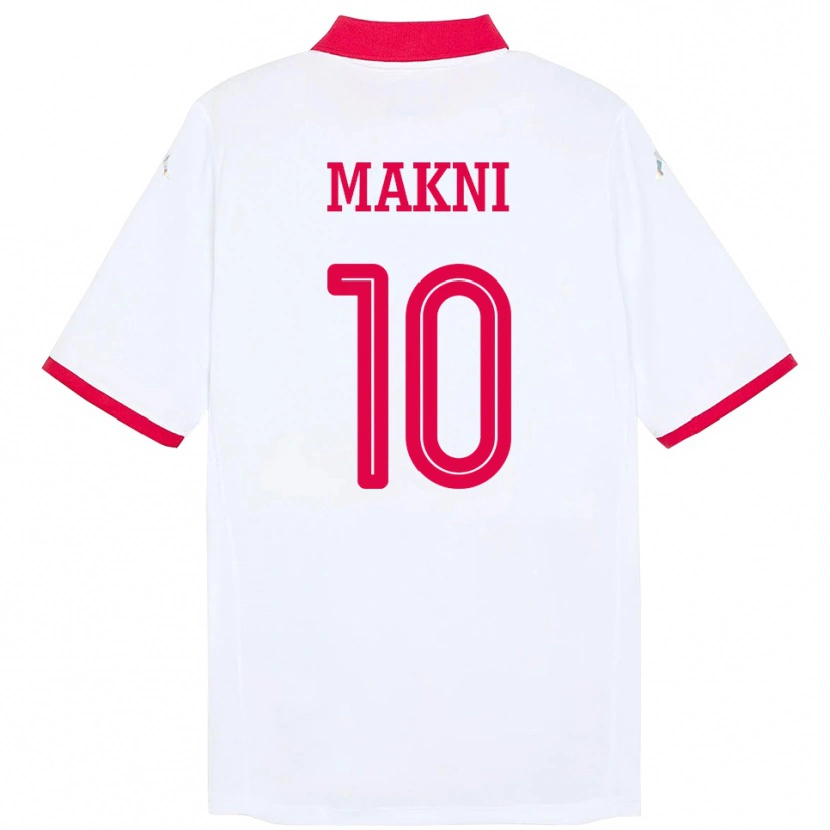 Danxen Dámské Tunisko Nabil Makni #10 Bílý Daleko Hráčské Dresy 24-26 Dres