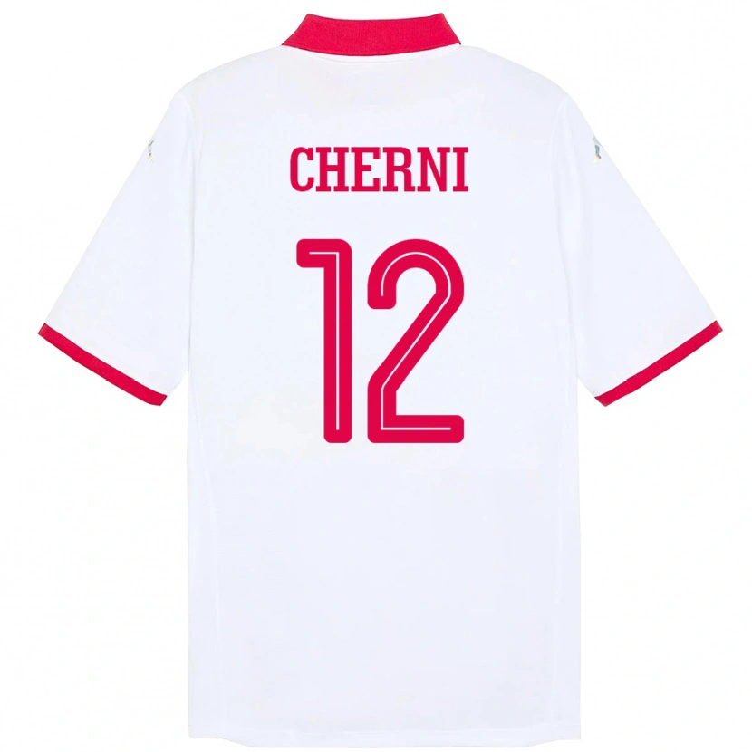 Danxen Dámské Tunisko Amin Cherni #12 Bílý Daleko Hráčské Dresy 24-26 Dres
