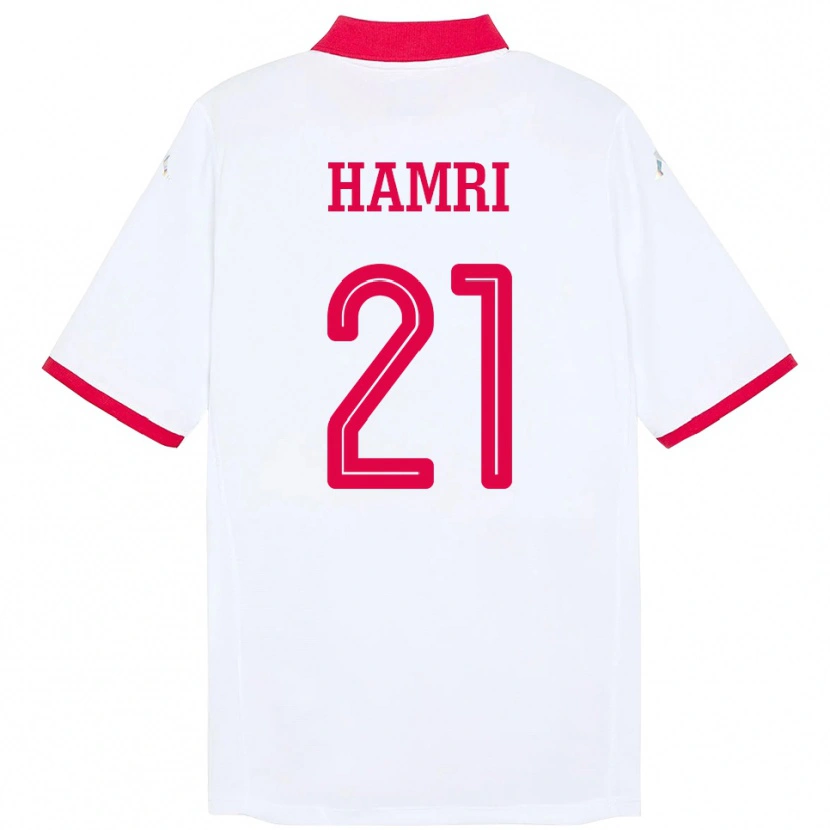 Danxen Dámské Tunisko Rabii Hamri #21 Bílý Daleko Hráčské Dresy 24-26 Dres