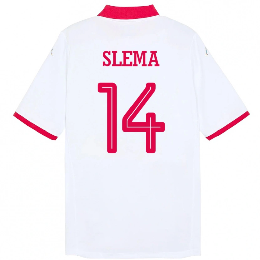 Danxen Dámské Tunisko Mazen Slema #14 Bílý Daleko Hráčské Dresy 24-26 Dres