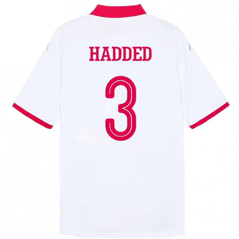 Danxen Dámské Tunisko Rayen Hadded #3 Bílý Daleko Hráčské Dresy 24-26 Dres