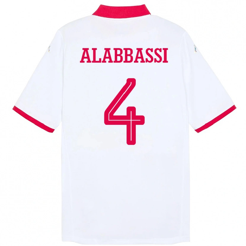 Danxen Dámské Tunisko Chaima Alabbassi #4 Bílý Daleko Hráčské Dresy 24-26 Dres