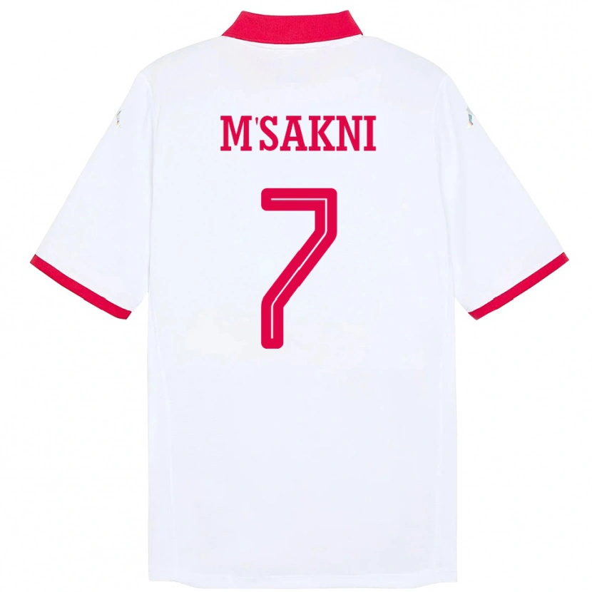 Danxen Dámské Tunisko Youssef M Sakni #7 Bílý Daleko Hráčské Dresy 24-26 Dres