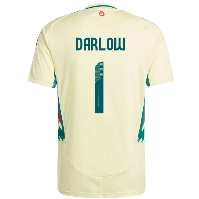 Danxen Dámské Wales Karl Darlow #1 Béžově Žlutá Daleko Hráčské Dresy 24-26 Dres