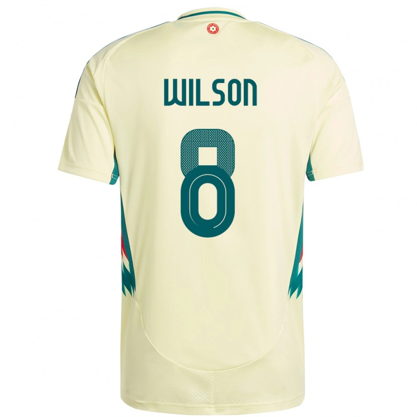 Danxen Dámské Wales Harry Wilson #8 Béžově Žlutá Daleko Hráčské Dresy 24-26 Dres