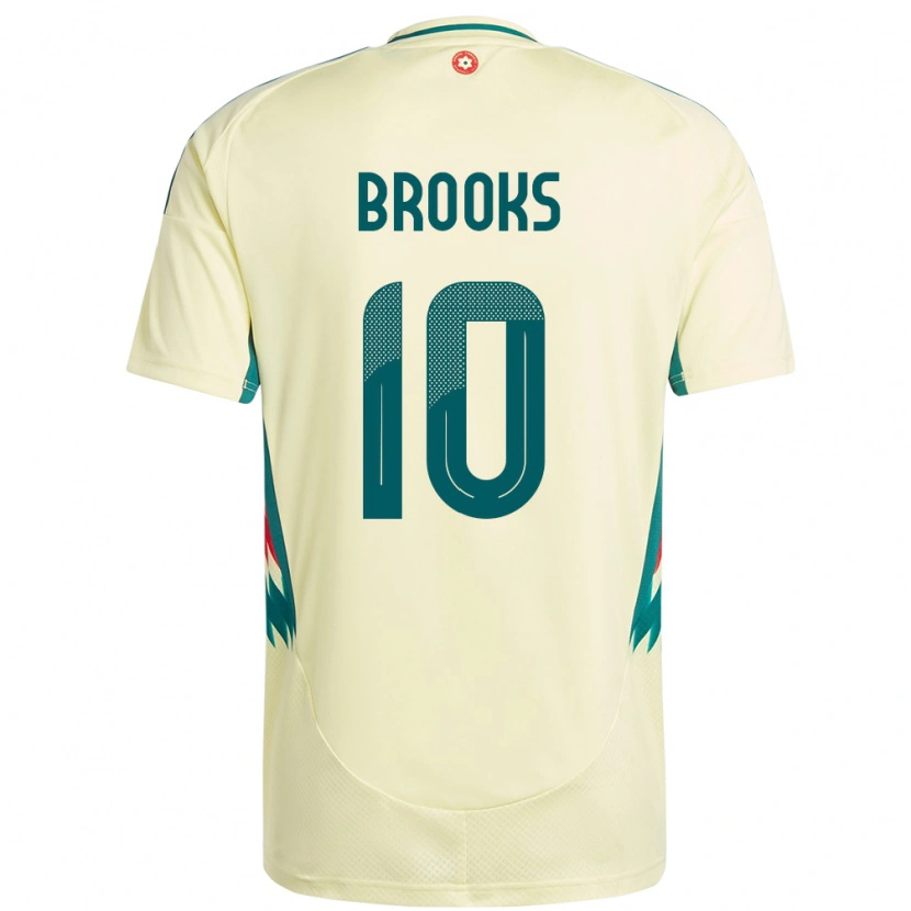 Danxen Dámské Wales David Brooks #10 Béžově Žlutá Daleko Hráčské Dresy 24-26 Dres