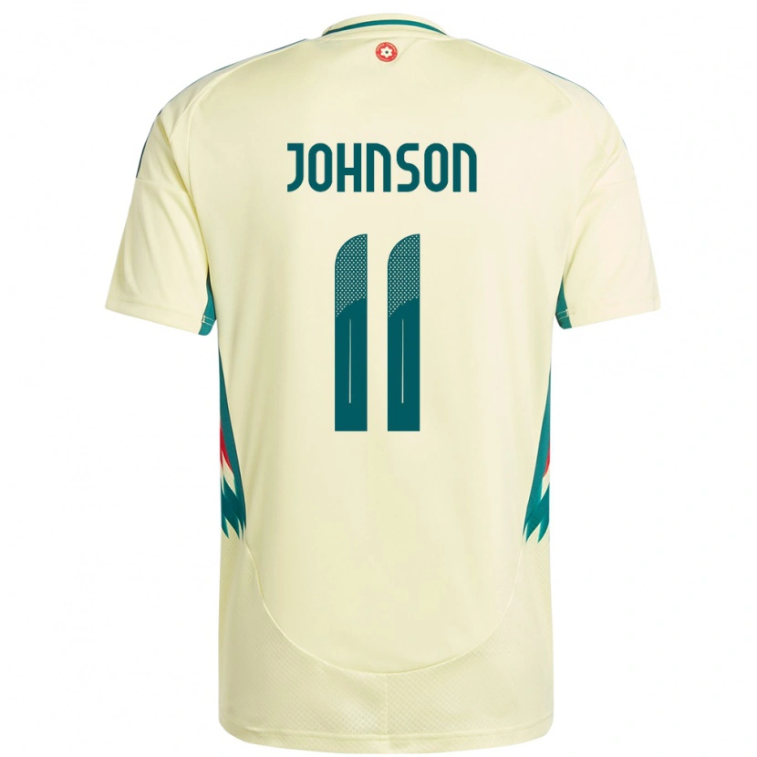 Danxen Dámské Wales Brennan Johnson #11 Béžově Žlutá Daleko Hráčské Dresy 24-26 Dres