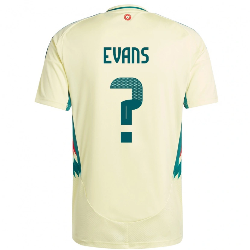 Danxen Dámské Wales Grufydd Evans #0 Béžově Žlutá Daleko Hráčské Dresy 24-26 Dres