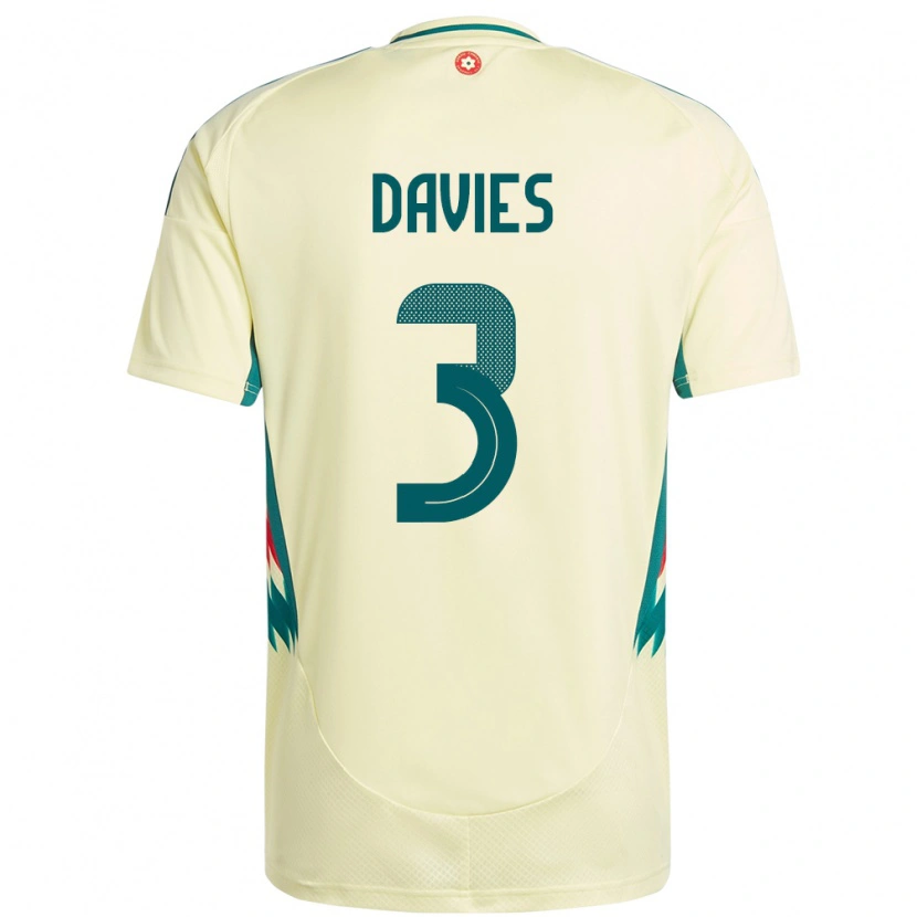 Danxen Dámské Wales Mael Davies #3 Béžově Žlutá Daleko Hráčské Dresy 24-26 Dres