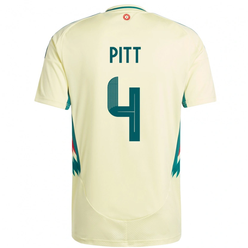 Danxen Dámské Wales Theo Pitt #4 Béžově Žlutá Daleko Hráčské Dresy 24-26 Dres