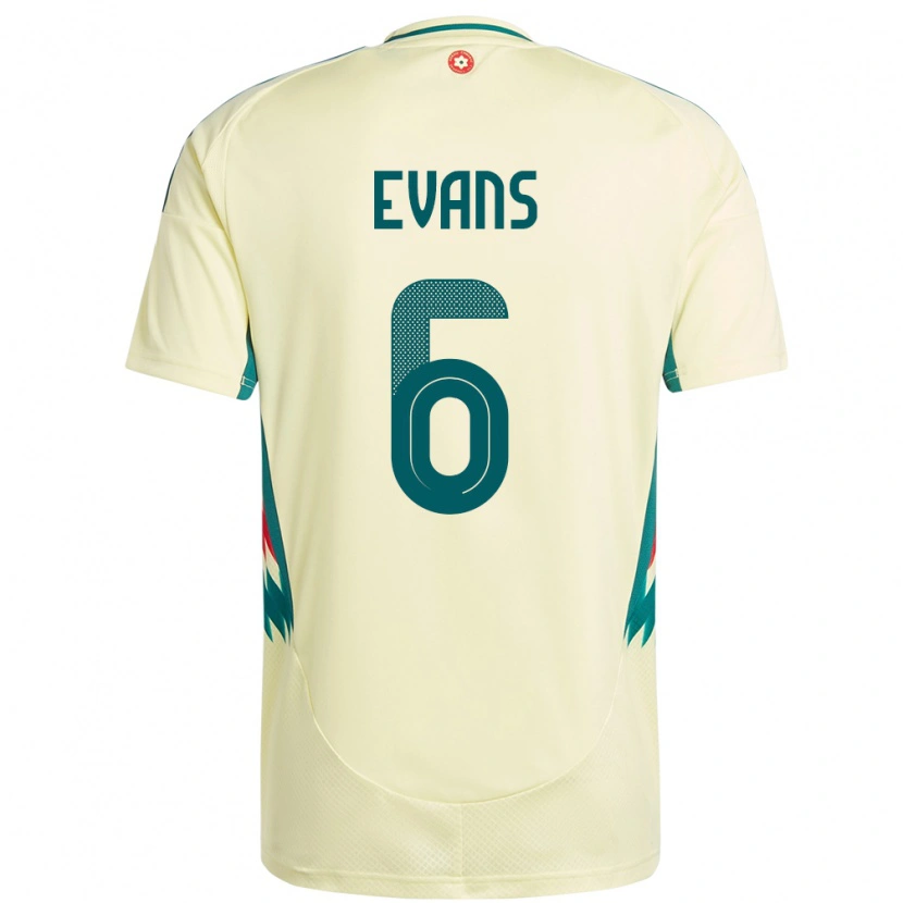 Danxen Dámské Wales Louis Evans #6 Béžově Žlutá Daleko Hráčské Dresy 24-26 Dres