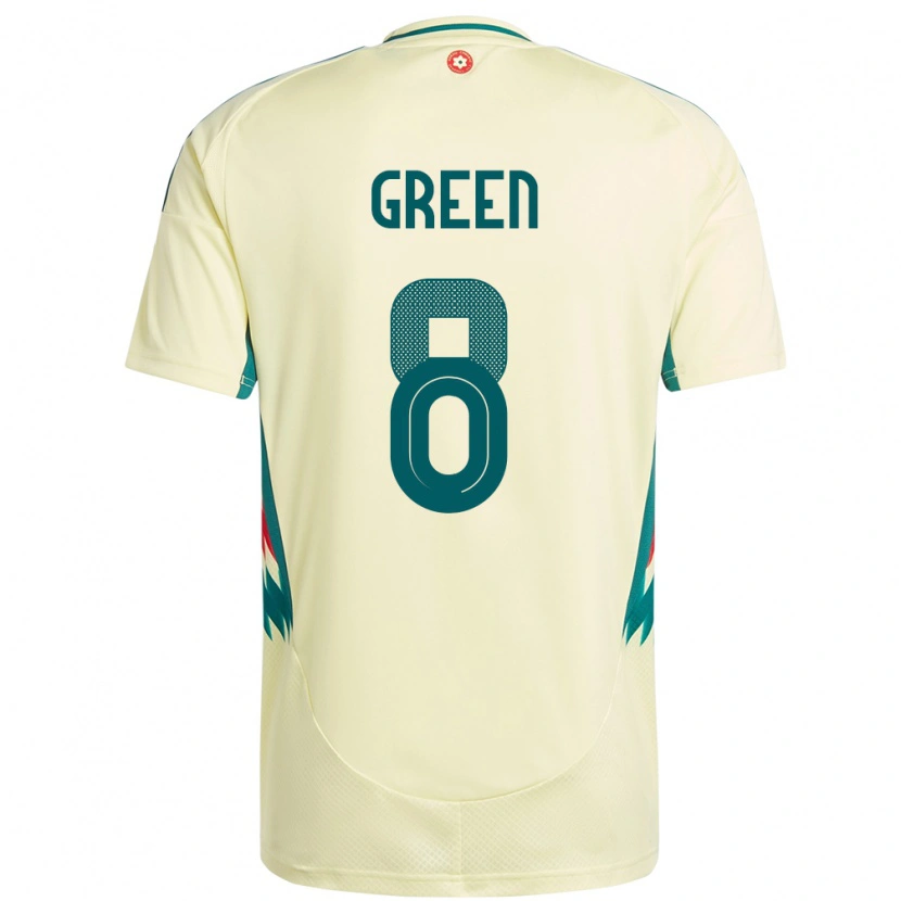 Danxen Dámské Wales Clayton Green #8 Béžově Žlutá Daleko Hráčské Dresy 24-26 Dres