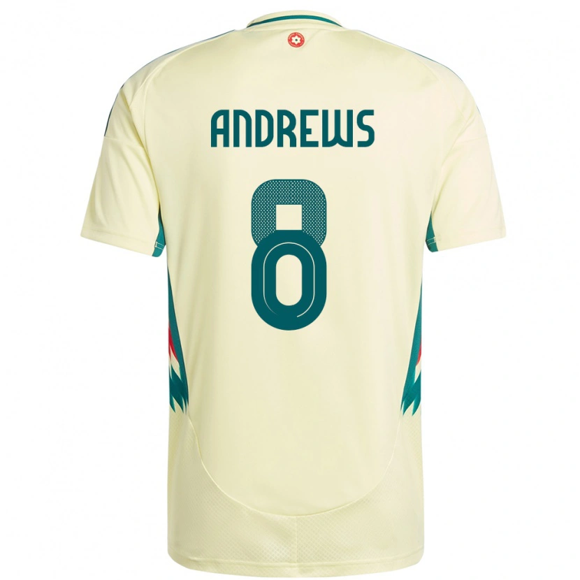 Danxen Dámské Wales Kai Andrews #8 Béžově Žlutá Daleko Hráčské Dresy 24-26 Dres