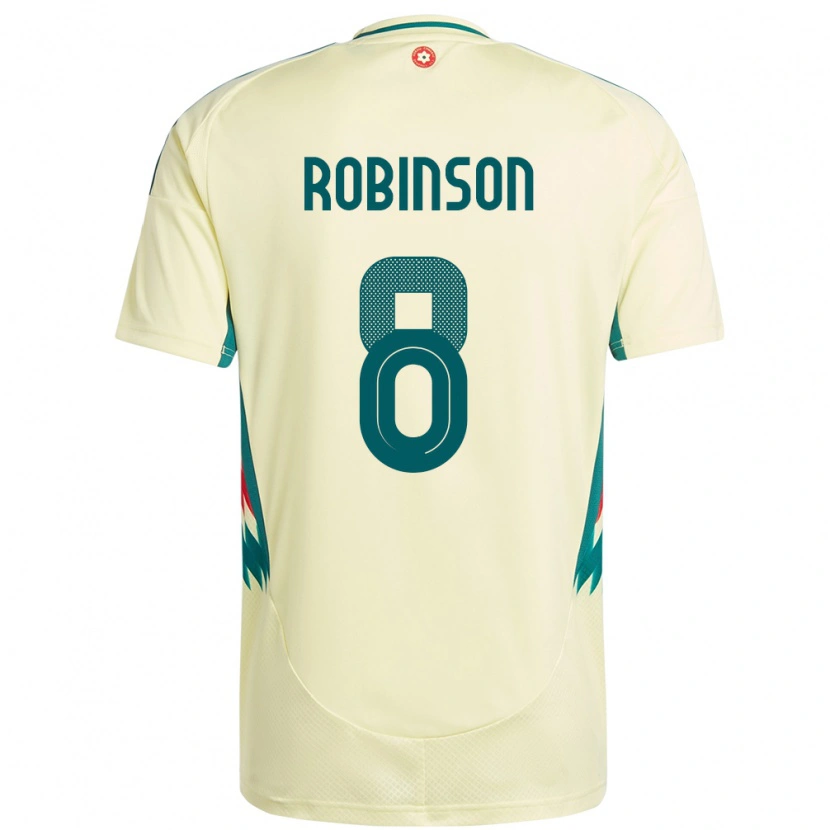 Danxen Dámské Wales Milo Robinson #8 Béžově Žlutá Daleko Hráčské Dresy 24-26 Dres