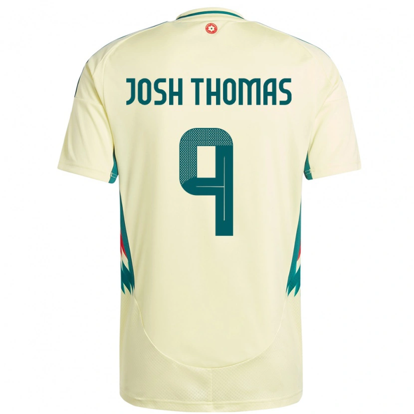 Danxen Dámské Wales Josh Thomas #9 Béžově Žlutá Daleko Hráčské Dresy 24-26 Dres
