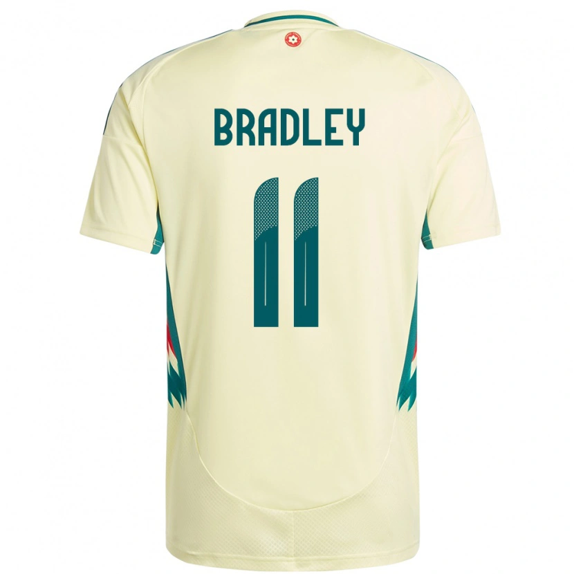 Danxen Dámské Wales Sion Bradley #11 Béžově Žlutá Daleko Hráčské Dresy 24-26 Dres