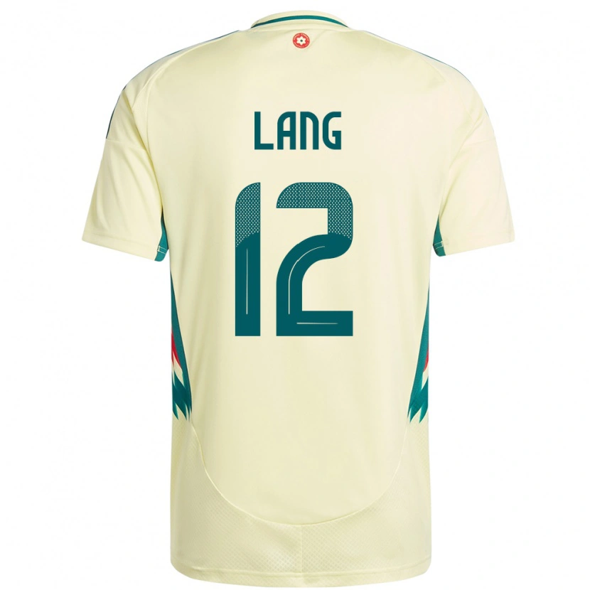 Danxen Dámské Wales Alex Lang #12 Béžově Žlutá Daleko Hráčské Dresy 24-26 Dres