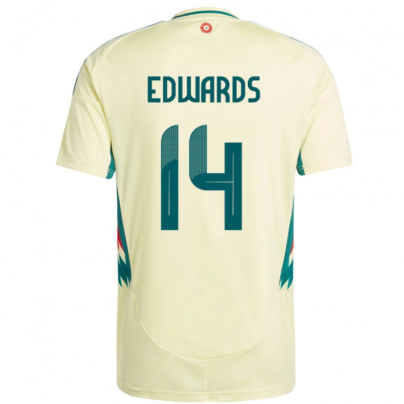 Danxen Dámské Wales Noah Edwards #14 Béžově Žlutá Daleko Hráčské Dresy 24-26 Dres
