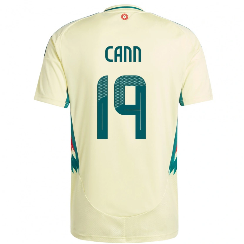 Danxen Dámské Wales Ethan Cann #19 Béžově Žlutá Daleko Hráčské Dresy 24-26 Dres