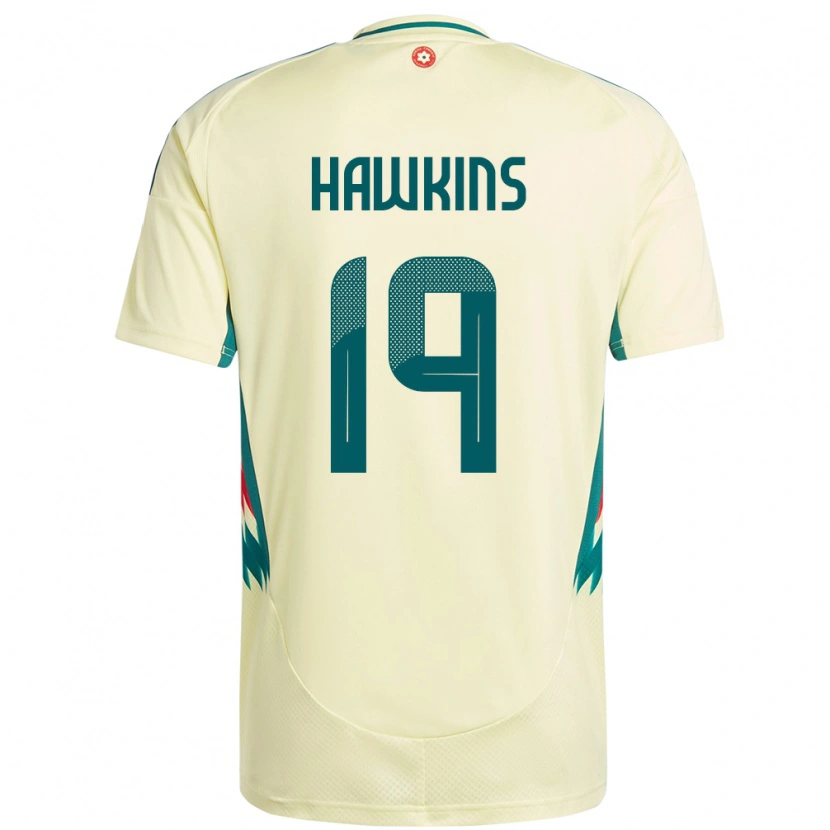 Danxen Dámské Wales Max Hawkins #19 Béžově Žlutá Daleko Hráčské Dresy 24-26 Dres