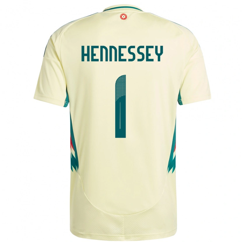 Danxen Dámské Wales Wayne Hennessey #1 Béžově Žlutá Daleko Hráčské Dresy 24-26 Dres